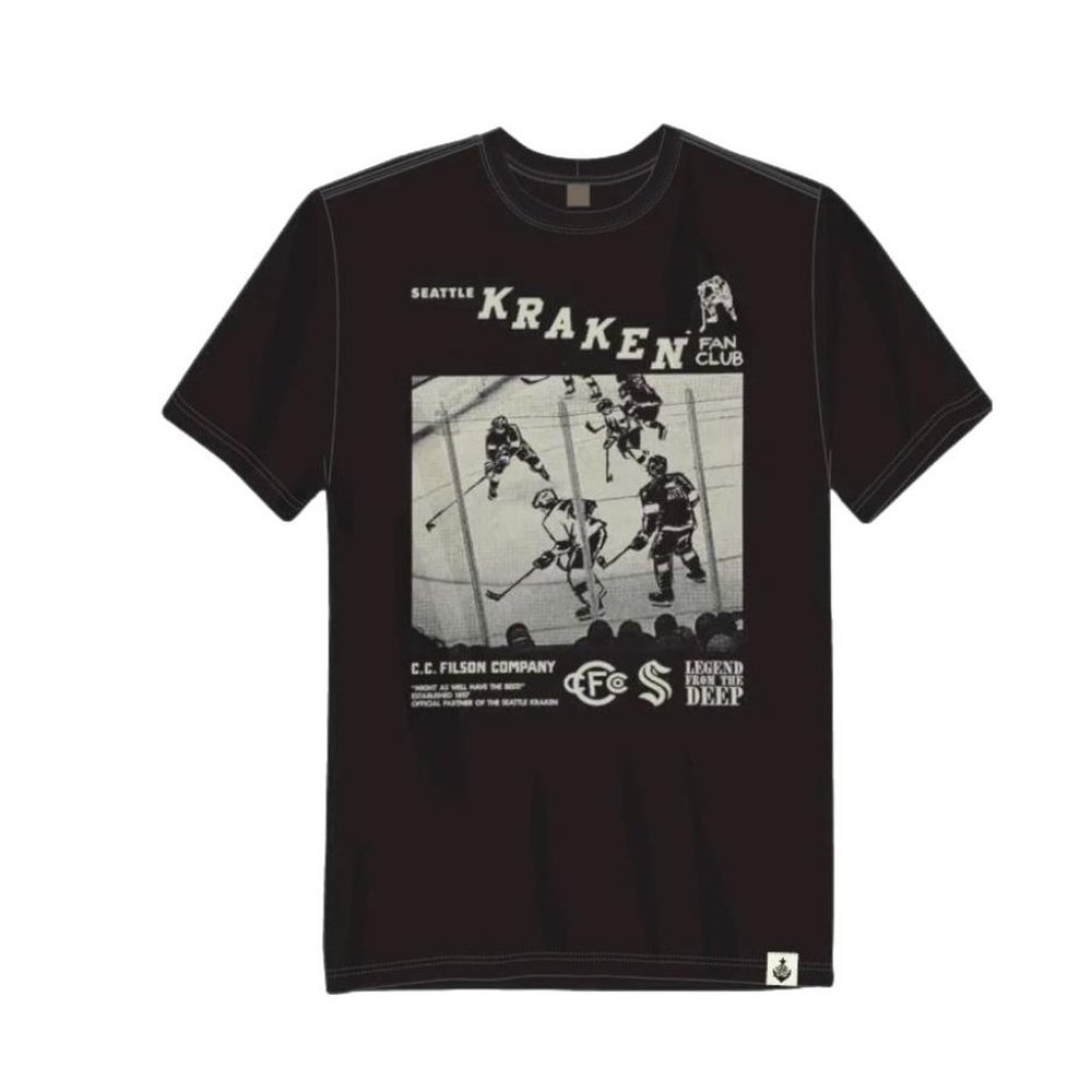 Filson x Seattle Kraken Fan Club Hockey T-Shirt Size Large RARE